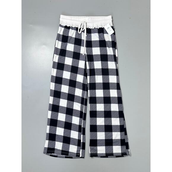 Honeydew Gingham Checkered Pajama Pants in Black White - Picture 4 of 10